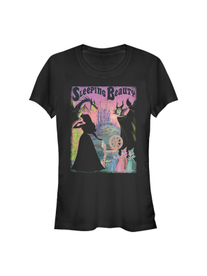 Junior's Sleeping Beauty Silhouettes T-shirt