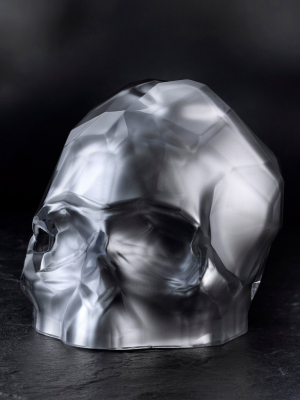 Memento Mori Faceted Skull Silver Large