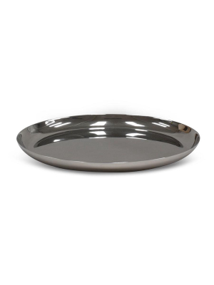 Modern Large Platter In Stainless Steel