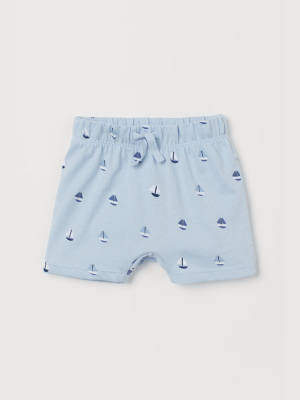 Patterned Cotton Shorts