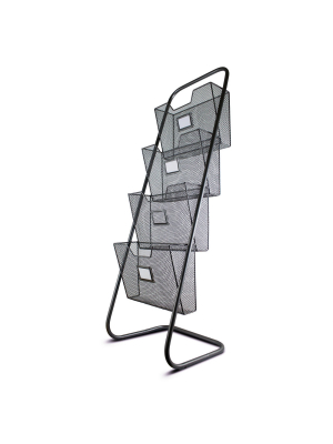 Metal Magazine Rack With Four Compartments - E2