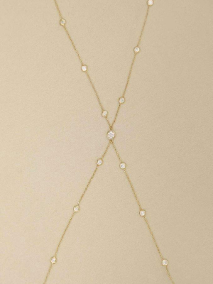 Simple Crystal X Body Chain