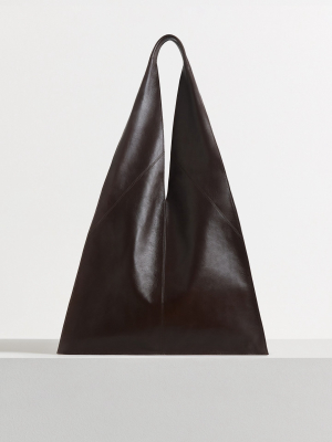 Triangle Bag In Nappa Leather - Dark Brown