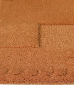 Miami Collection Hand Tufted Wool Area Rug In Orange