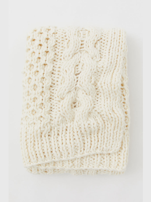 Pattern-knit Throw