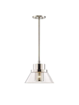 Paoli 1 Light Small Pendant Polished Nickel