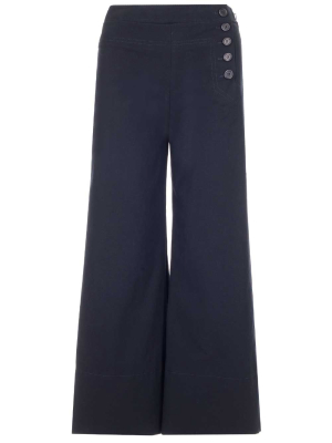 Chloé Flared Side Button Trousers