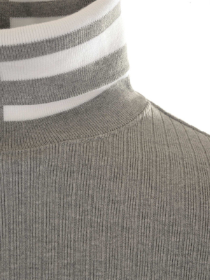 Thom Browne Stripe Detailed Turtleneck Sweater