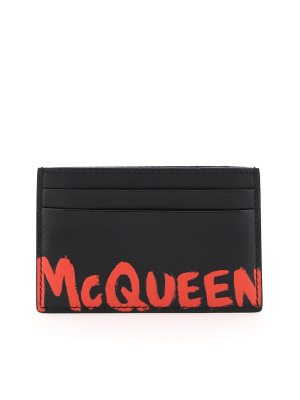 Alexander Mcqueen Graffiti Logo Cardholder