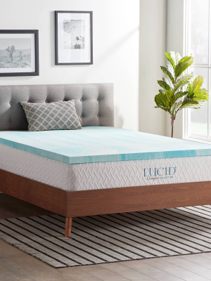 Comfort Collection 2" Gel Swirl Memory Foam Mattress Topper - Lucid