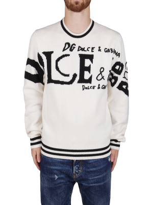 Dolce & Gabbana Logo Intarsia Sweater