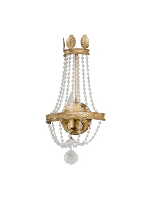 Viola 1lt Wall Sconce Distressed Gold Leaf