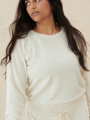 The Shrunken Sweatshirt In Washed White