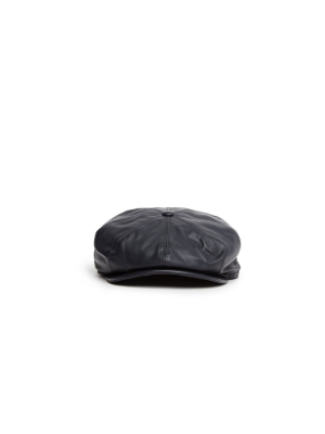 Tremelo Leather Newsboy Cap