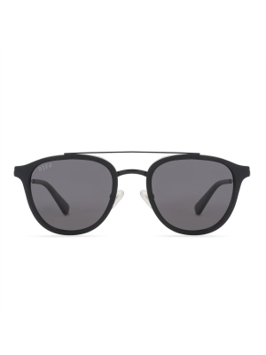 Camden - Matte Black + Grey + Polarized Sunglasses