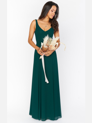 Jenn Maxi Dress ~ Emerald Chiffon