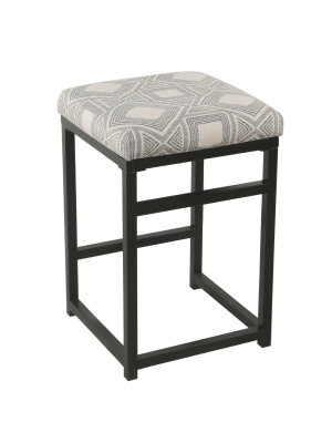 Open Back Metal Counter Height Barstool - Homepop