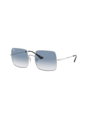 Ray-ban Rb1971 91493f Unisex Square Lifestyle Sunglasses Silver