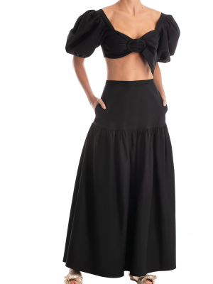 Solid Long Skirt