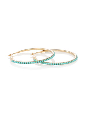 Ginger Turquoise Hoops
