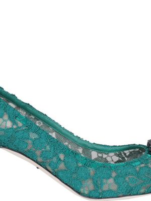 Dolce & Gabbana Taormina Lace Embellished Pumps