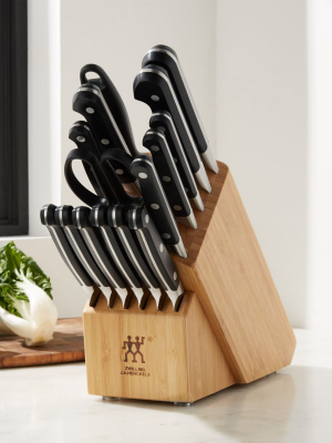 Zwilling ® J.a. Henckels Pro 16-piece Bamboo Block Knife Set