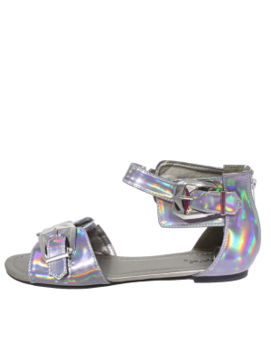 Lana308 Pewter Holographic Sandal