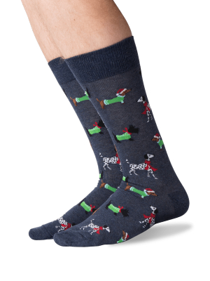 Men's Christmas Dogs Crew Socks