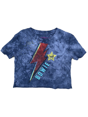 Rowdy Sprout Bowie Not-quite Crop Tee - Space Oddity Tie Dye