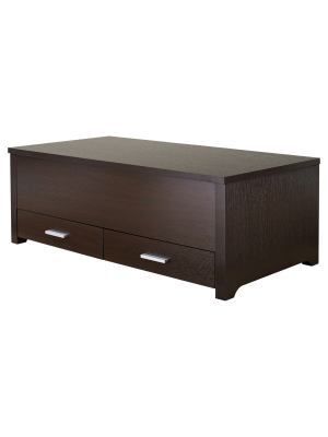 Bennie Modern Storage Box Coffee Table Espresso - Iohomes