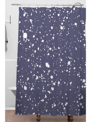 Emanuela Carratoni Stardust Shower Curtain Blue - Deny Designs