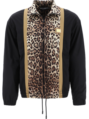 Dolce & Gabbana Leopard Printed Windbreaker