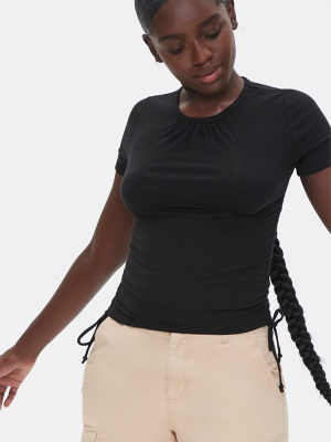 Ruched Drawstring Tee