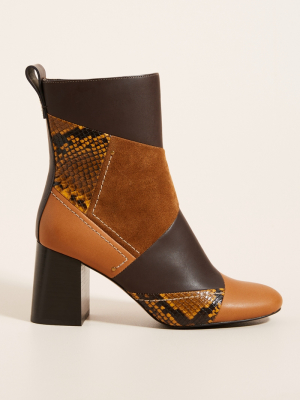 See By Chloe Patchwork Ankle Boots