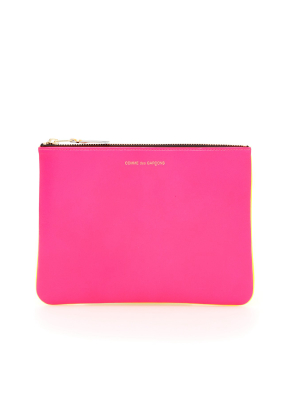 Comme Des Garçons Wallet Super Fluo Zipped Pouch