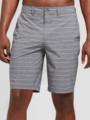 Men's 10.5" Current Stripe Hybrid Shorts - Goodfellow & Co™ Gray 30