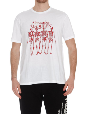 Alexander Mcqueen Skeleton Print T-shirt