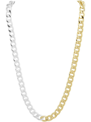 Leila Link Necklace -two Tone