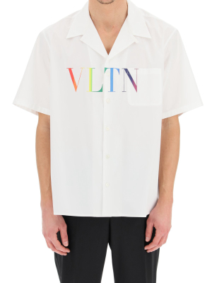 Valentino Vltn Print Short-sleeve Shirt