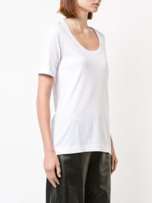 Short Sleeve Scoop Neck T-shirt In Pima Cotton