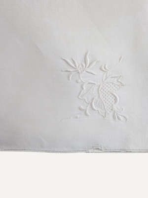 Vintage Embroidered Linen Napkins