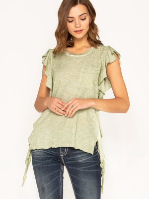 Cascading Feelings Short Sleeve Top