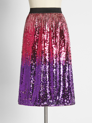 Baby, You're A Firework Ombre Sequin Skirt