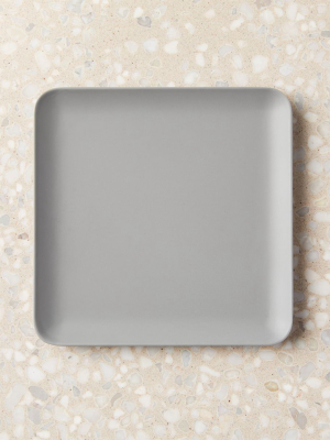 Pebble Matte Grey Square Appetizer Plate