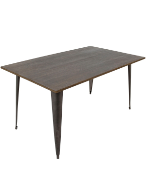 Oregon Dining Table Metal/espresso - Lumisource