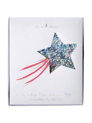 Meri Meri Silver Sparkly Star Balloon Kit