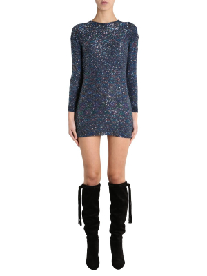 Saint Laurent Sequins Mini Dress