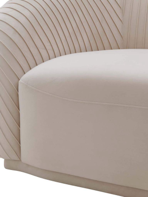 Yara Pleated Sofa, Cream