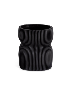 Cym Warkov Ceramics - Oval Curvy #4 - Black