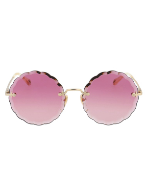 Chloé Eyewear Round Scalloped Frame Sunglasses